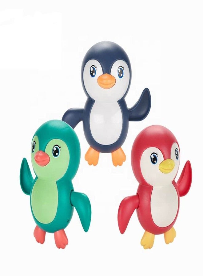 BLISSBORN Wind Up Swimming Penguin Bath Toy / Toddlers Swimming Floating Playing Toy in Bathroom Beach Pool / Colourful Water Toys for Girls & Boys - Multicolour ( Pack of 1 ) - Image 1
